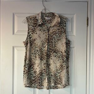 Northern Reflections Animal Print Sleeveless Blouse